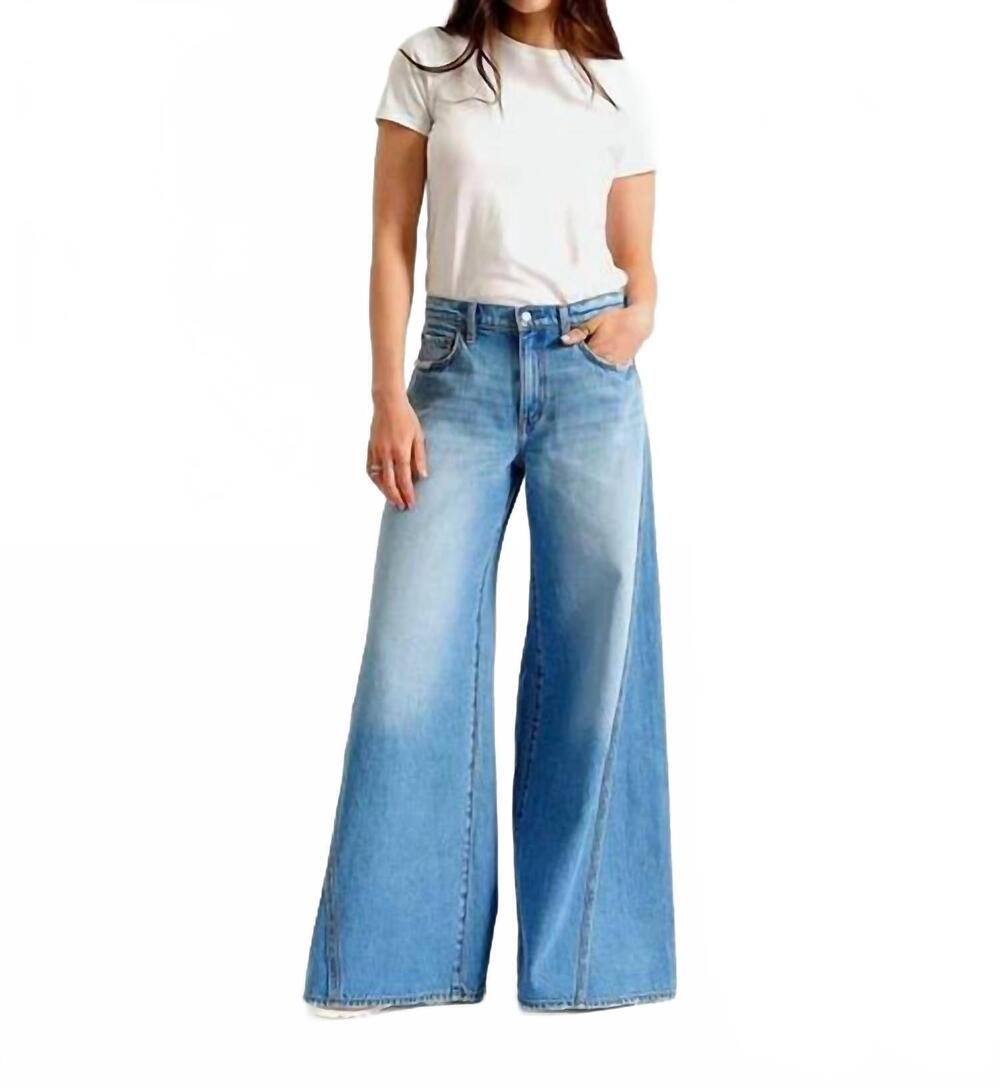 NEW DAZE wilder ultra wide leg jeans in pulse
